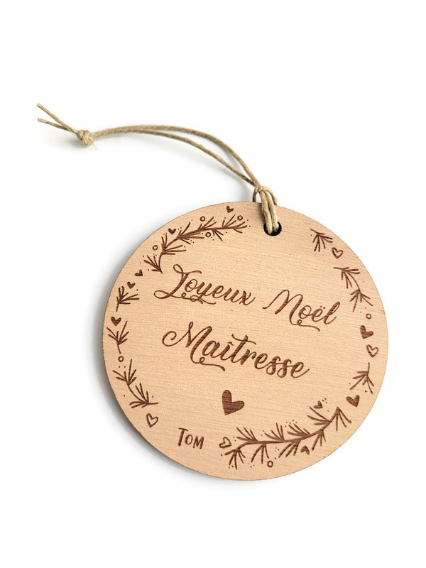 joyeux noel maitresse cadeau personnalise par la fabrik bigoudene