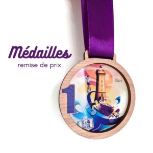 médaille bois et impression couleur fabrication française par la fabrik bigoudene